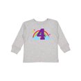thumbnail image 1 of Inktastic 4th Birthday Rainbow Girls Long Sleeve Toddler T-Shirt, 1 of 5