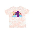 thumbnail image 1 of Inktastic 4th Birthday Rainbow Girls Toddler T-Shirt, 1 of 5