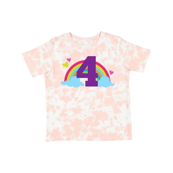 Inktastic 4th Birthday Rainbow Girls Toddler T-Shirt