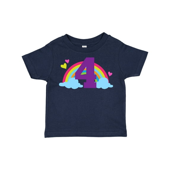 Inktastic 4th Birthday Rainbow Girls Toddler T-Shirt