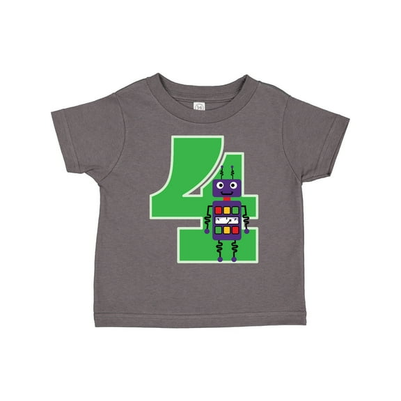 Inktastic 4th Birthday Robot Boys Robotics Boys Toddler T-Shirt