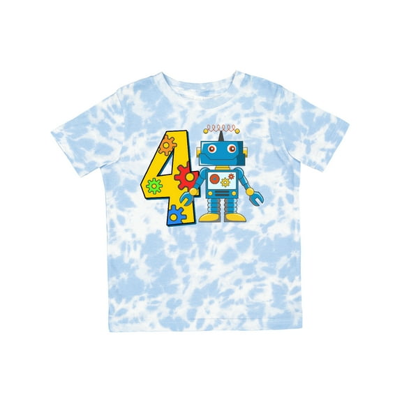 Inktastic 4th Birthday Robot Boys or Girls Toddler T-Shirt
