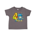 thumbnail image 1 of Inktastic 4th Birthday Robot Boys or Girls Toddler T-Shirt, 1 of 5