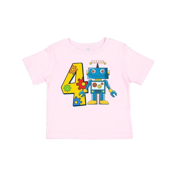 Inktastic 4th Birthday Robot Boys or Girls Toddler T-Shirt