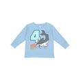 thumbnail image 1 of Inktastic 4th Birthday Shark with Cake Boys or Girls Long Sleeve Toddler T-Shirt, 1 of 5