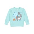 thumbnail image 1 of Inktastic 4th Birthday Shark with Cake Toddler Sweatshirt, 1 of 4