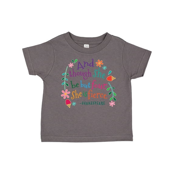 Inktastic 4th Birthday She is Fierce 4 Year Old Girl Girls Toddler T-Shirt