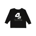 thumbnail image 1 of Inktastic 4th Birthday Soccer 4 Year Old Boys or Girls Long Sleeve Toddler T-Shirt, 1 of 5