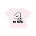 thumbnail image 1 of Inktastic 4th Birthday Soccer 4 Year Old Boys or Girls Toddler T-Shirt, 1 of 5