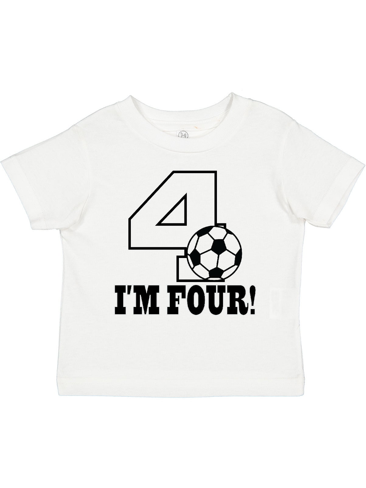 Inktastic 4th Birthday Soccer 4 Year Old Boys or Girls Toddler TShirt