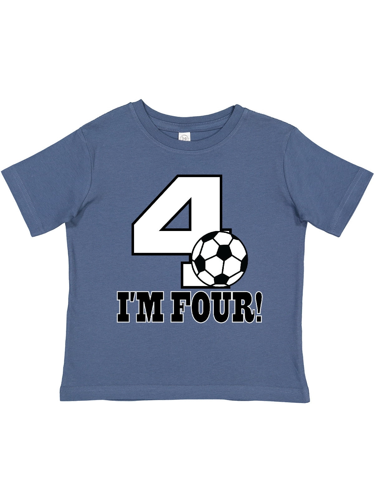 Inktastic 4th Birthday Soccer 4 Year Old Boys or Girls Toddler TShirt
