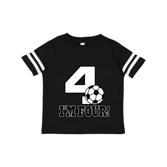 Inktastic 4th Birthday Soccer 4 Year Old Boys or Girls Toddler T-Shirt