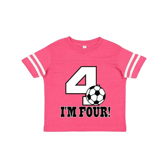 Inktastic 4th Birthday Soccer 4 Year Old Boys or Girls Toddler T-Shirt