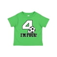 thumbnail image 1 of Inktastic 4th Birthday Soccer 4 Year Old Boys or Girls Toddler T-Shirt, 1 of 5