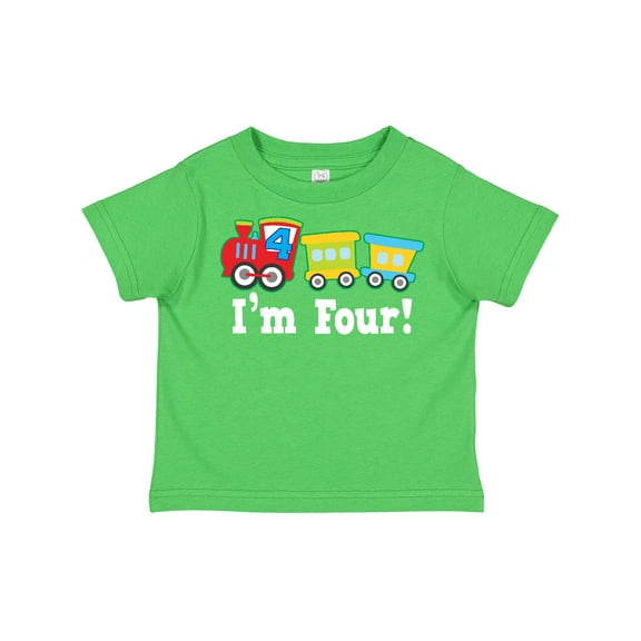 Inktastic 4th Birthday Train Boys Toddler T-Shirt