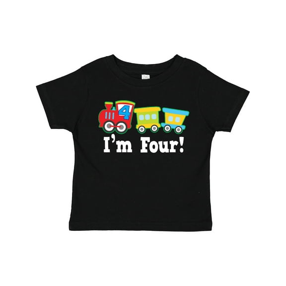 Inktastic 4th Birthday Train Boys Toddler T-Shirt