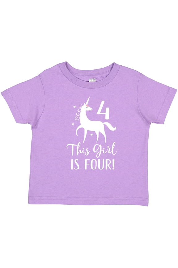 4th Birthday Unicorn 4 Year Old Girl Girls Toddler T-Shirt