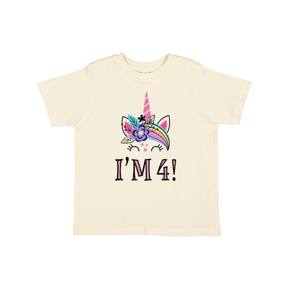 Inktastic 4th Birthday Unicorn Party 4 Year Old Girl Girls Toddler T-Shirt