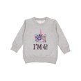 thumbnail image 1 of Inktastic 4th Birthday Unicorn Party 4 Year Old Girl Toddler Sweatshirt, 1 of 4