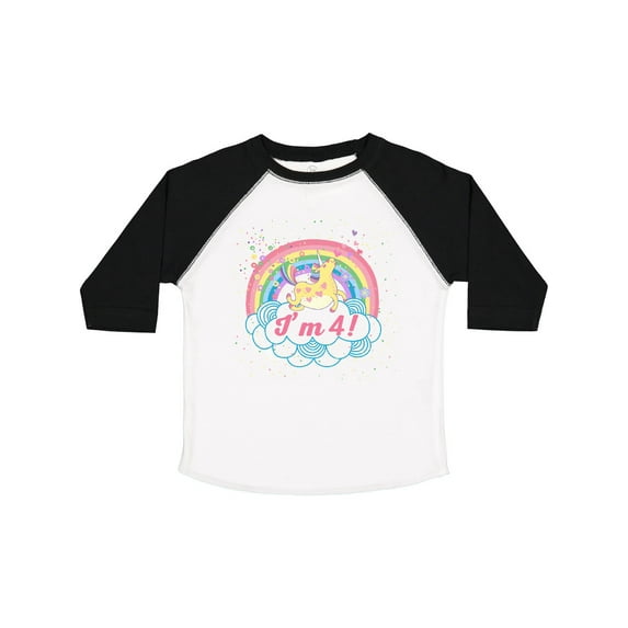Inktastic 4th Birthday Unicorn Rainbow Cute Girls Girls Toddler T-Shirt