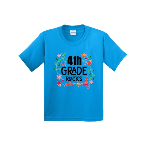 Inktastic 4th Grade Rocks Back to School Youth T-Shirt