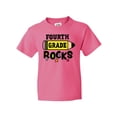 thumbnail image 1 of Inktastic 4th Grade Rocks with Pencil and Stars Youth T-Shirt, 1 of 5