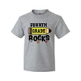 thumbnail image 1 of Inktastic 4th Grade Rocks with Pencil and Stars Youth T-Shirt, 1 of 5