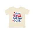 thumbnail image 1 of Inktastic 4th of July All American Dude with Red and Blue Glasses Boys Baby T-Shirt, 1 of 5