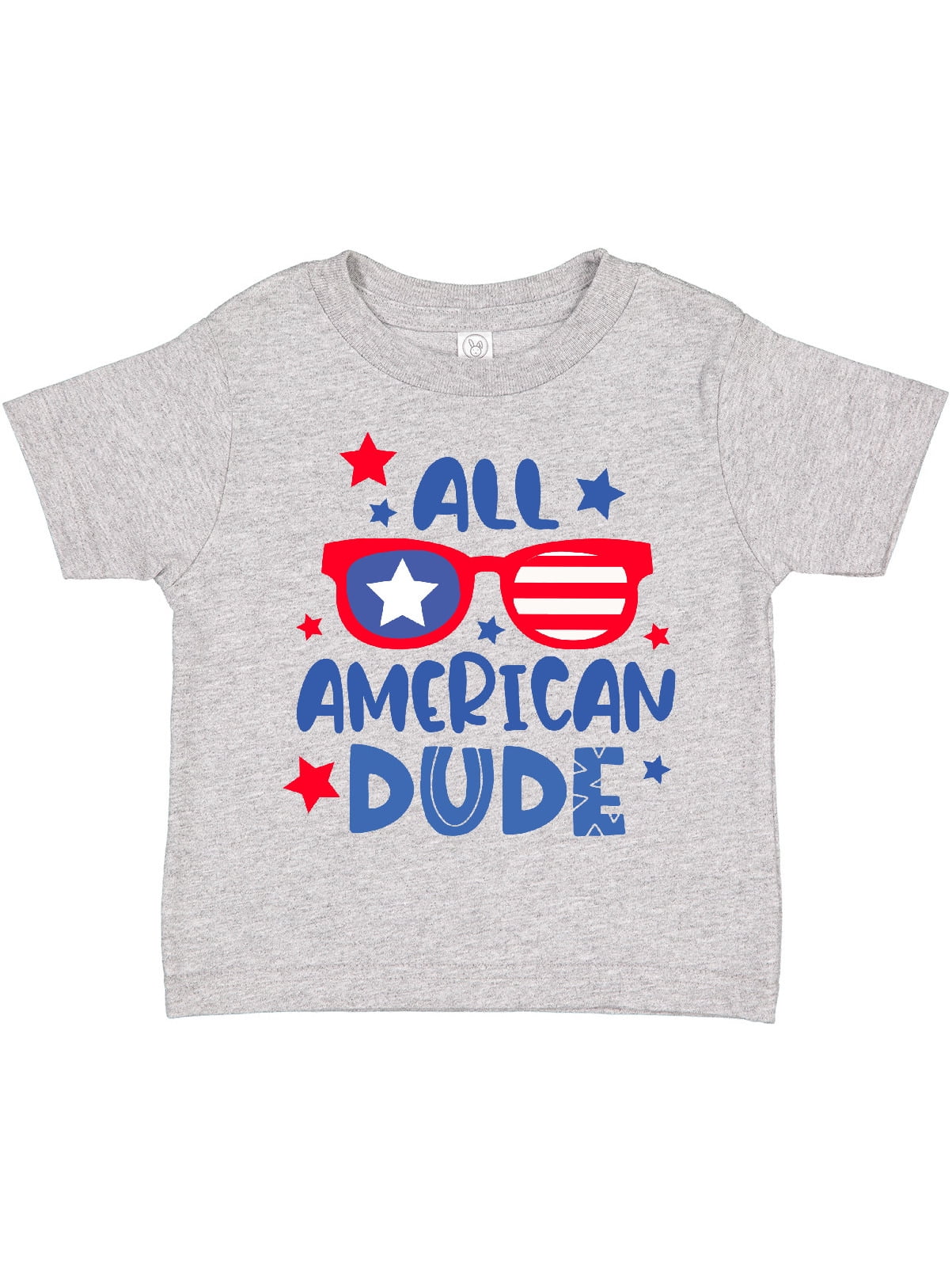 Walmart daily deals:  Inktastic 4th of July All American Dude with Red and Blue Glasses Boys Toddler T-Shirt