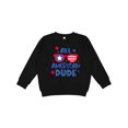 thumbnail image 1 of Inktastic 4th of July All American Dude with Red and Blue Glasses Youth Sweatshirt, 1 of 4