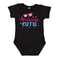 thumbnail image 1 of Inktastic 4th of July American Cutie Red and Blue Stars and Hearts Boys or Girls Baby Bodysuit, 1 of 5