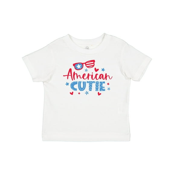 Inktastic 4th of July American Cutie Red and Blue Stars and Hearts Boys or Girls Baby T-Shirt