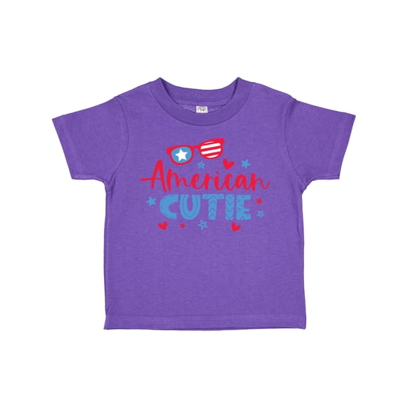 Inktastic 4th of July American Cutie Red and Blue Stars and Hearts Boys or Girls Toddler T-Shirt
