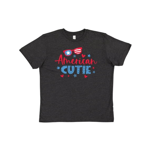 Inktastic 4th of July American Cutie Red and Blue Stars and Hearts Youth T-Shirt