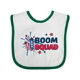thumbnail image 1 of Inktastic 4th of July Boom Squad Blue and Red Fireworks Boys or Girls Baby Bib, 1 of 4