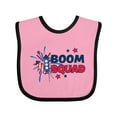 thumbnail image 1 of Inktastic 4th of July Boom Squad Blue and Red Fireworks Boys or Girls Baby Bib, 1 of 4
