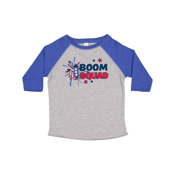 Inktastic 4th of July Boom Squad Blue and Red Fireworks Boys or Girls Toddler T-Shirt