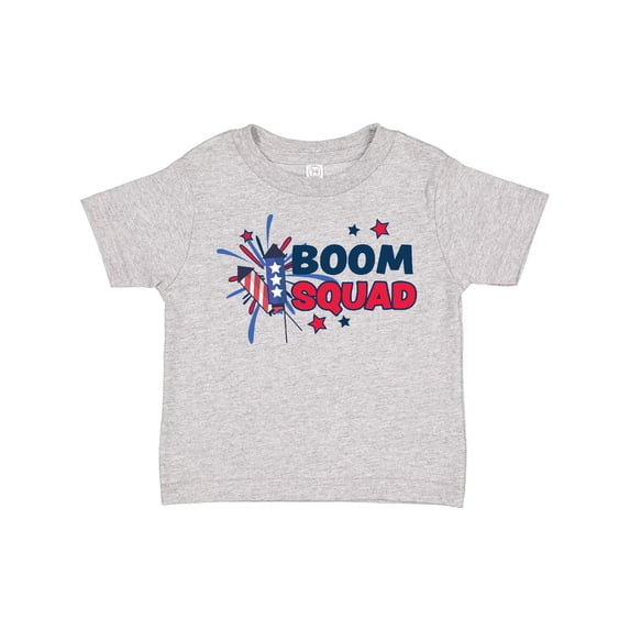Inktastic 4th of July Boom Squad Blue and Red Fireworks Boys or Girls Toddler T-Shirt