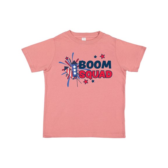 Inktastic 4th of July Boom Squad Blue and Red Fireworks Boys or Girls Toddler T-Shirt