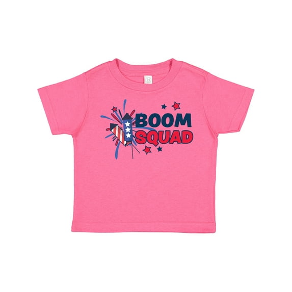 Inktastic 4th of July Boom Squad Blue and Red Fireworks Boys or Girls Toddler T-Shirt