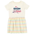 thumbnail image 1 of Inktastic 4th of July Boom Y'all with Red White and Blue Stars Girls Toddler Dress, 1 of 5