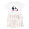 thumbnail image 1 of Inktastic 4th of July Boom Y'all with Red White and Blue Stars Girls Toddler Dress, 1 of 5