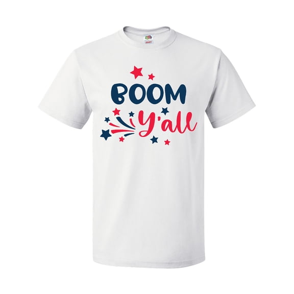 Inktastic 4th of July Boom Y'all with Red White and Blue Stars T-Shirt