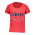 thumbnail image 1 of Inktastic 4th of July Boom Y'all with Red White and Blue Stars Women's Plus Size T-Shirt, 1 of 5