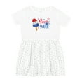 thumbnail image 1 of Inktastic 4th of July Boom Ya'll Popsicle and Firework Design Girls Toddler Dress, 1 of 5