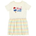 thumbnail image 1 of Inktastic 4th of July Boom Ya'll Popsicle and Firework Design Girls Toddler Dress, 1 of 5
