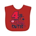 thumbnail image 1 of Inktastic 4th of July Cutie with Stars Boys or Girls Baby Bib, 1 of 4