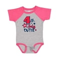 thumbnail image 1 of Inktastic 4th of July Cutie with Stars Boys or Girls Baby Bodysuit, 1 of 5