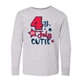 thumbnail image 1 of Inktastic 4th of July Cutie with Stars Long Sleeve Youth T-Shirt, 1 of 5