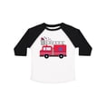 thumbnail image 1 of Inktastic 4th of July Firetruck with Red and Blue Stars Boys or Girls Toddler T-Shirt, 1 of 5